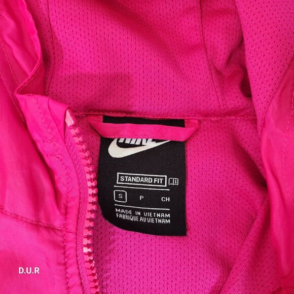 Nike Fireberry Jacket Girls Sz Small Pink Black Tiger Stripe Standard Fit Hooded - Picture 3 of 9